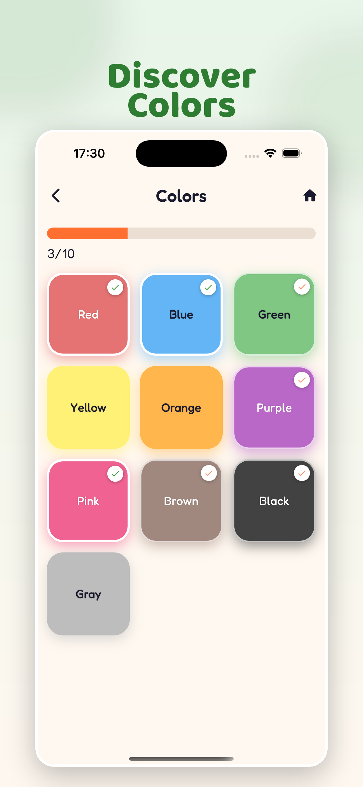 Colour learning activity